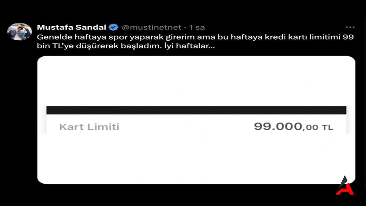 Kredi Kartı Krizine Ünlü İsimden Tepki Mustafa Sandal Limitini 99 Bin Tl'ye Düşürdü!1